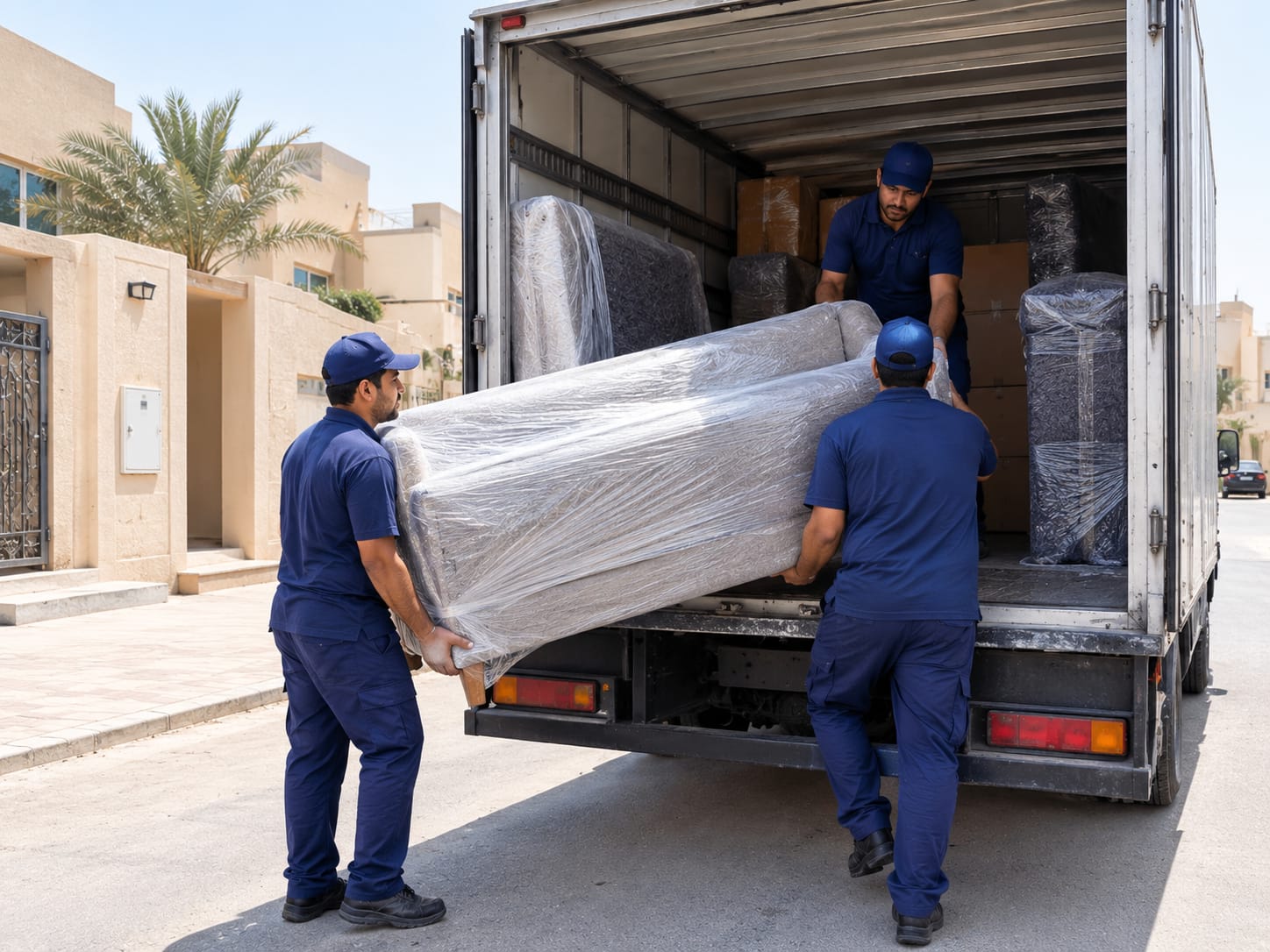 تغليف العفش بمواد حماية قبل النقل إلى البيت الجديد